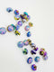 Threaded synthetic opals with different anodization colours