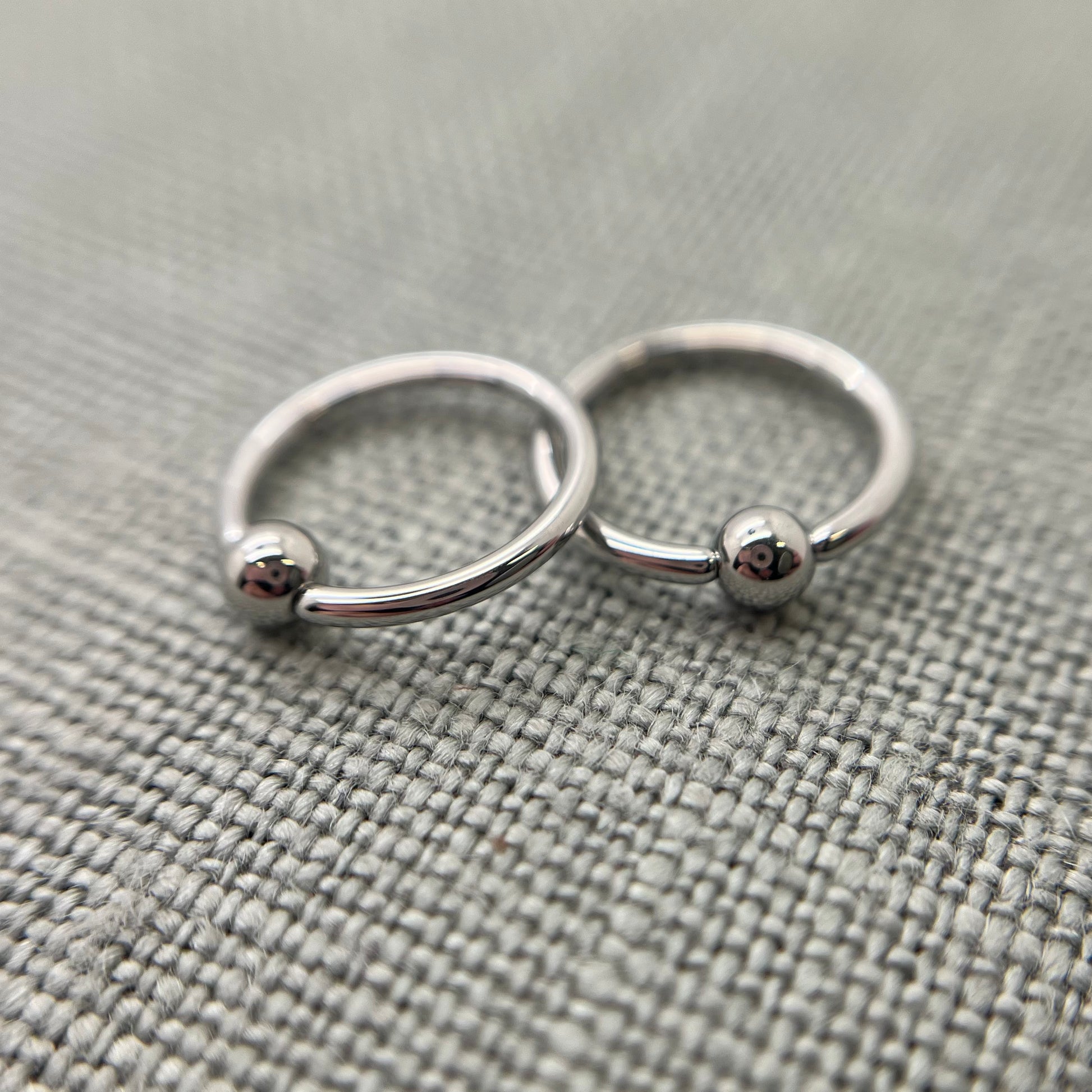 Pair 16g Stainless Steel Captive Bead Ring. Perfect hand polishing 👌 Tribal Expression Jewelry