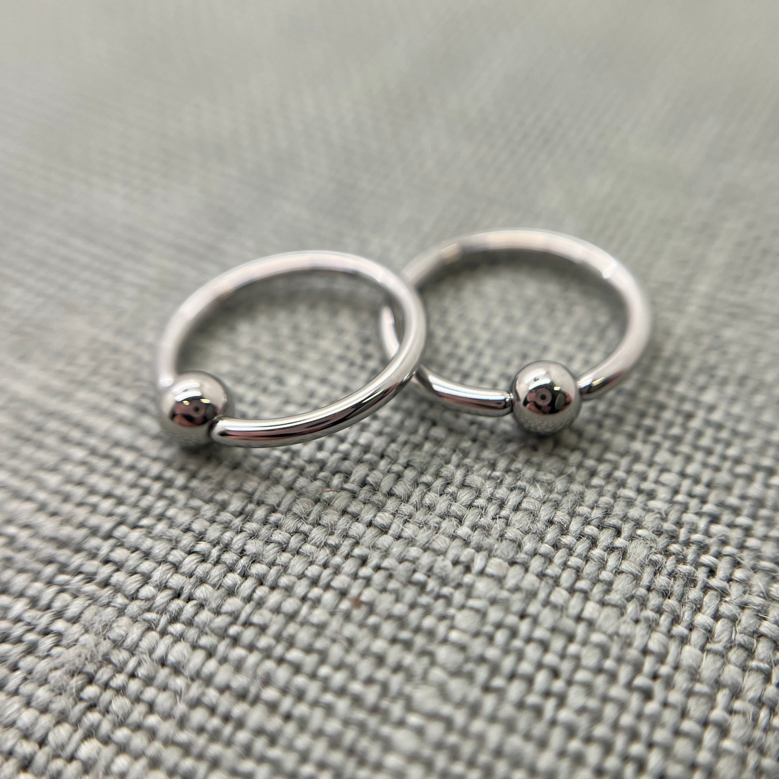 Pair 16g Stainless Steel Captive Bead Ring. Perfect hand polishing 👌 Tribal Expression Jewelry