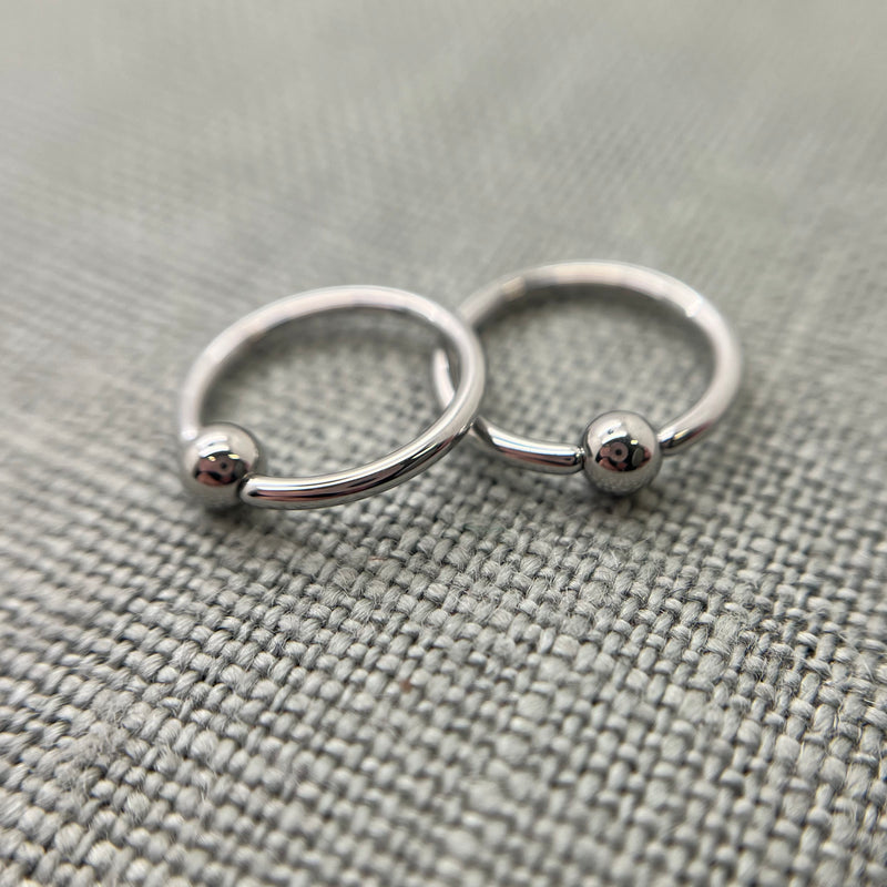 Pair 16g Stainless Steel Captive Bead Ring. Perfect hand polishing 👌 Tribal Expression Jewelry