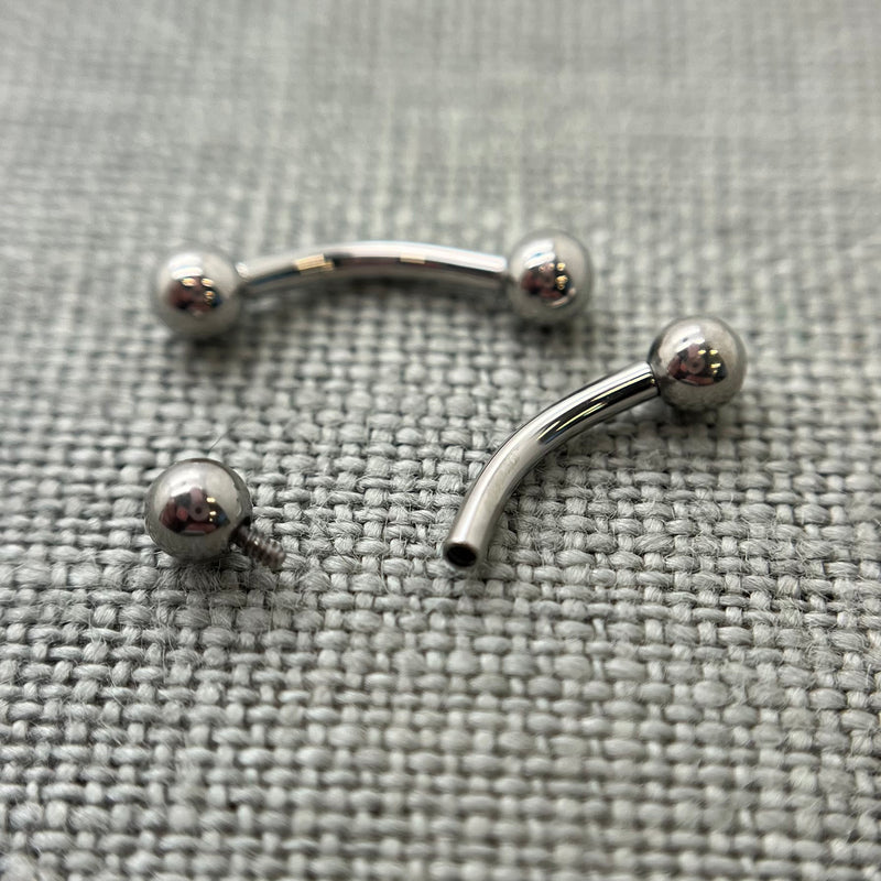 16g Stainless Steel Curved Barbell, CLEARANCE. Amazing price.✨️ Tribal Expression Jewelry