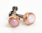 Fine Pink opal earrings, hand crafted in Calgary Alberta Canada 