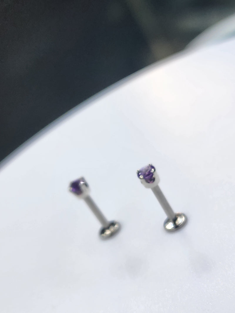 Affordable and Elegant Platinum 4mm Amethyst Prong-3