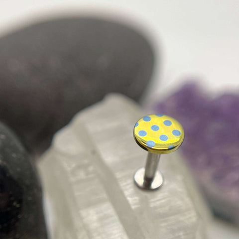 6mm Titanium beads with Polka Dots!