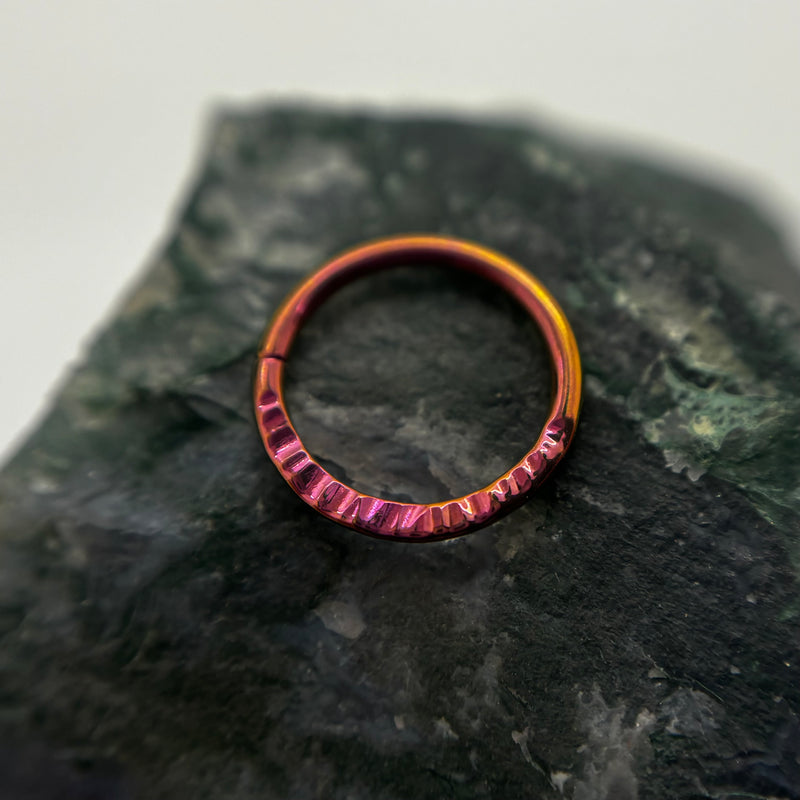 *NEW * Niobium seam ring with texture * Size 16g 3/8 *-2