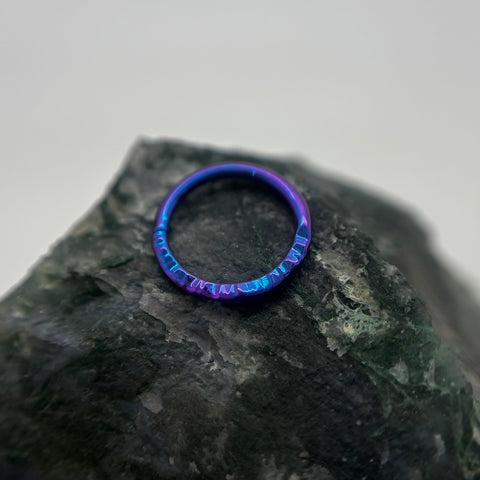 *NEW * Niobium seam ring with texture -size 16h 5/16