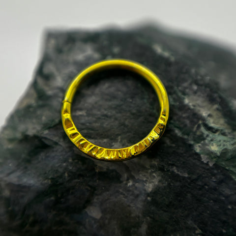 *NEW * Niobium seam ring with texture -size 16h 5/16