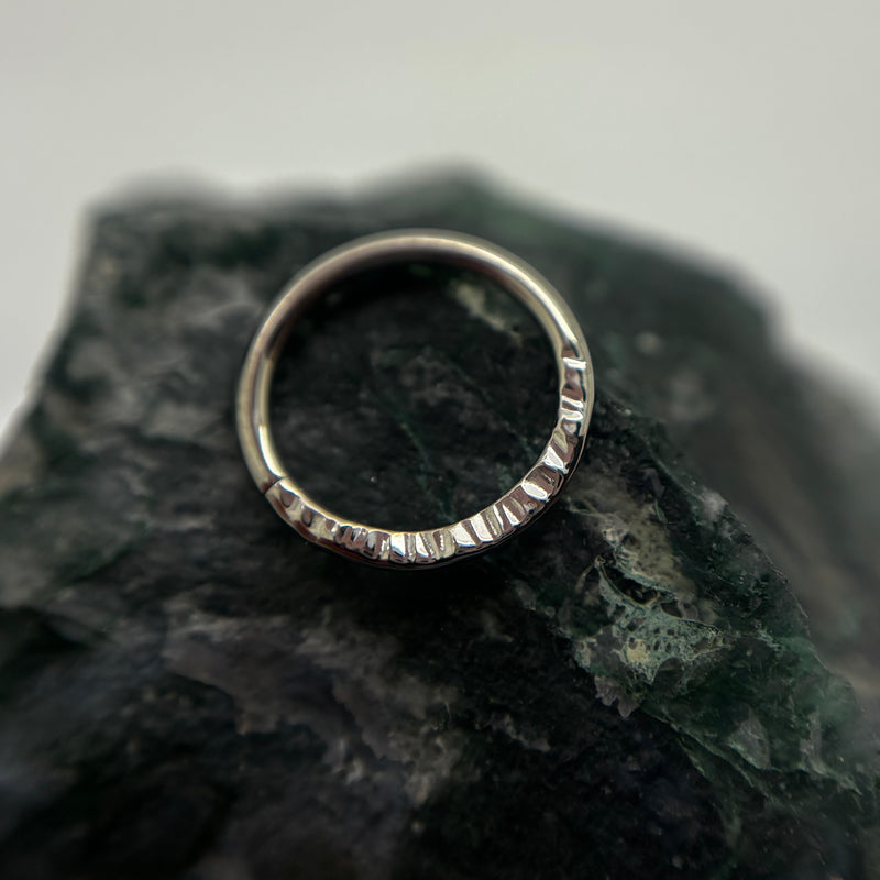 *NEW * Niobium seam ring with texture * Size 16g 3/8 *-5