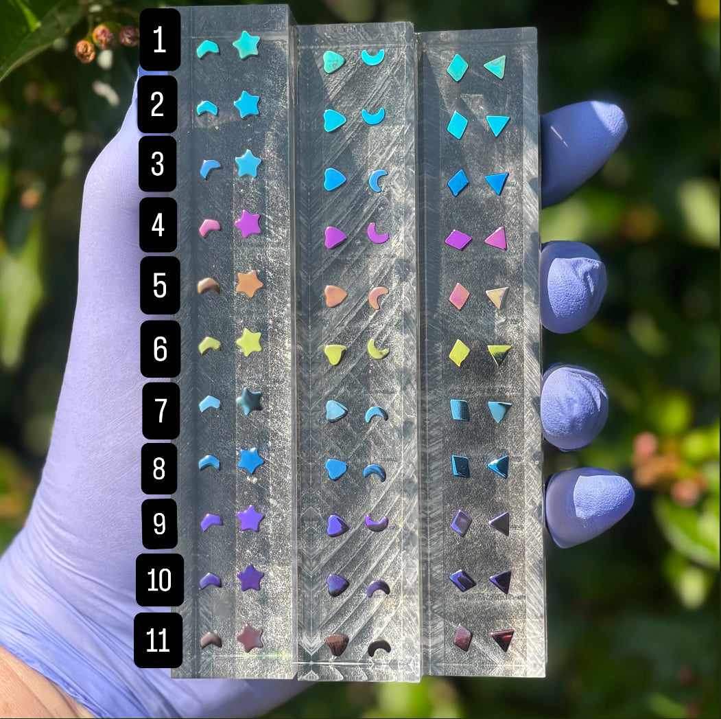 Titanium Star shaped Threadless earrings