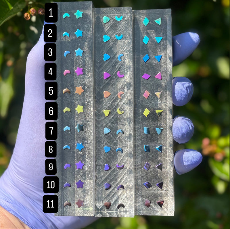 Titanium Star shaped Threadless earrings-2