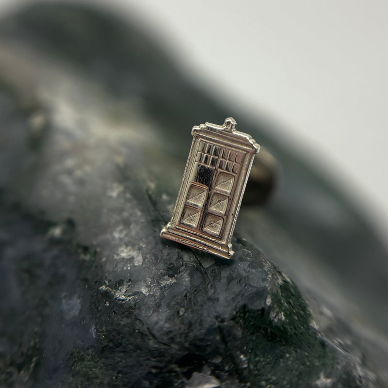 New Arrival – Limited Edition Silver Police Box (for healed piercings )-4