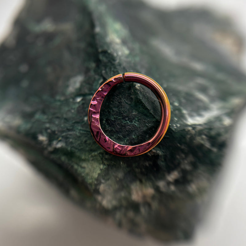 *NEW * Niobium seam ring with texture -size 16h 5/16-9