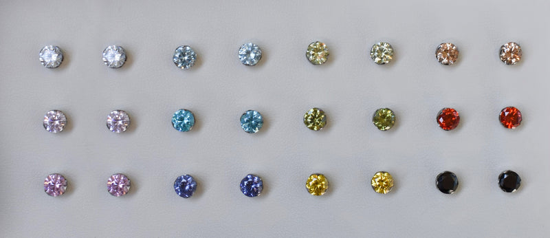 5MM Cubic zirconia threadless ends in titanium-1