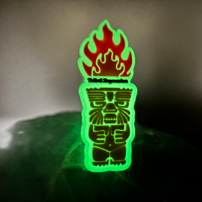 Tribal Expression shoe charm glowing green in the dark