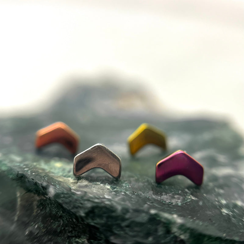 Chevron threadless end in Titanium-1