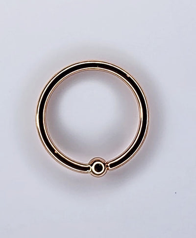 Rose gold fixed-bead seam ring