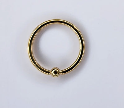 Yellow gold fixed-bead seam ring