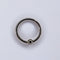 Solid 14kt White Gold Fixed Bead Seam Ring