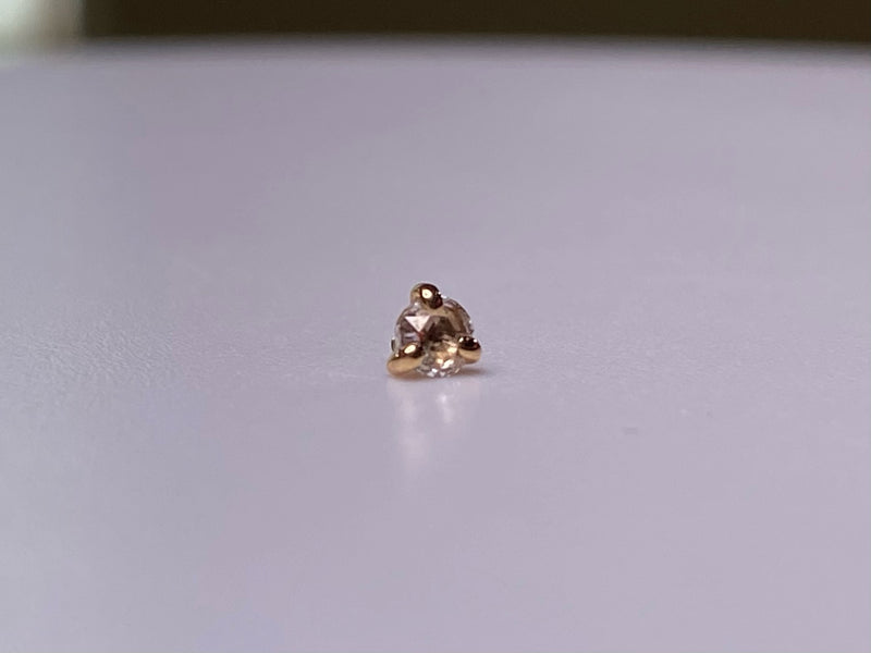 18kt Rose Gold Genuine Diamond Rose cut 3 Prong Setting-1