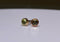 14kt Yellow and Rose Gold 3mm Peridot Cabochon Bezel Set Threadless Stud Tribal Expression Jewelry