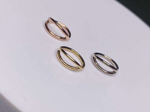 14kt Gold Split Seam Ring Tribal Expression Jewelry