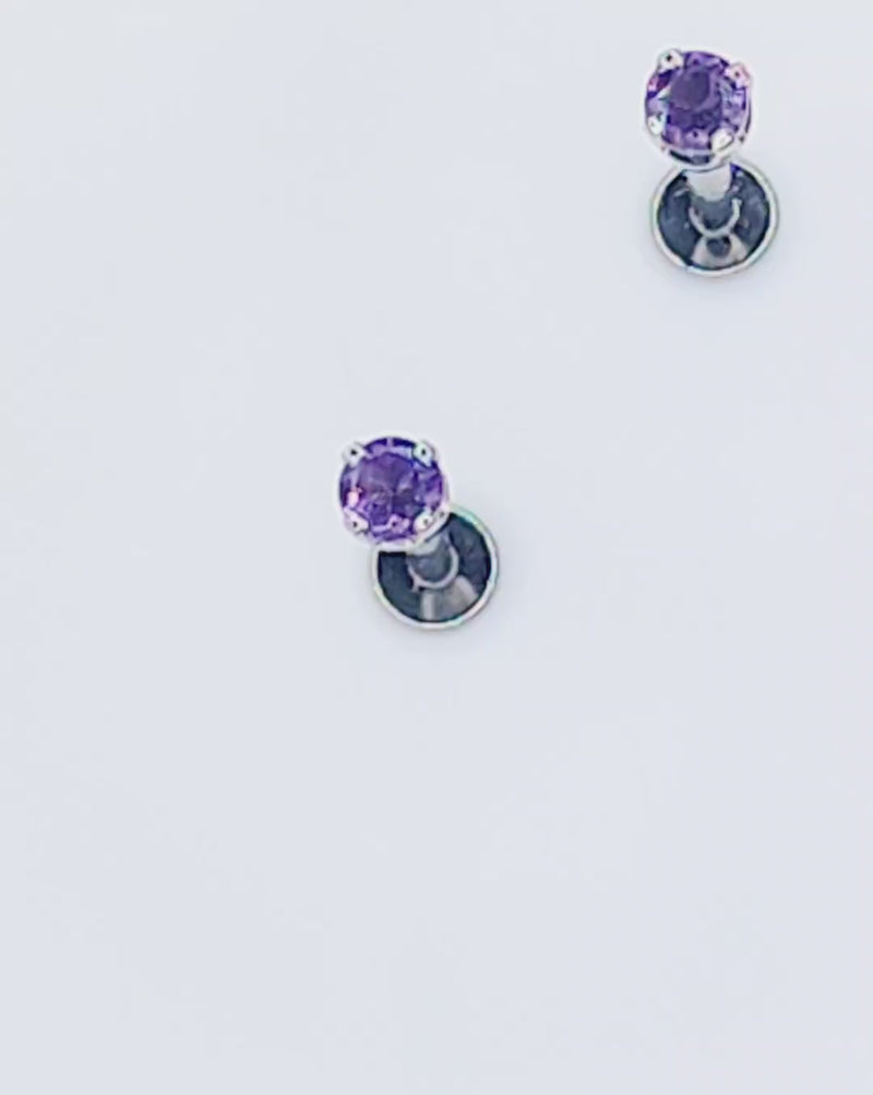 Affordable and Elegant Platinum 4mm Amethyst Prong-1