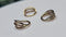 Solid 14kt gold triple stacked seam ring w/ twisted center band