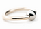 Solid 14kt Yellow Gold Captive Bead Ring. 3mm Hematite Captive Bead