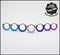 anodized colours that are shown are: Sky Blue, Green/Teal, Cobalt, High Polish, Eggplant, Purple, Pink