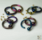 Titanium Anodized Patterened Jointed Captive Bead Ring with Hinge.