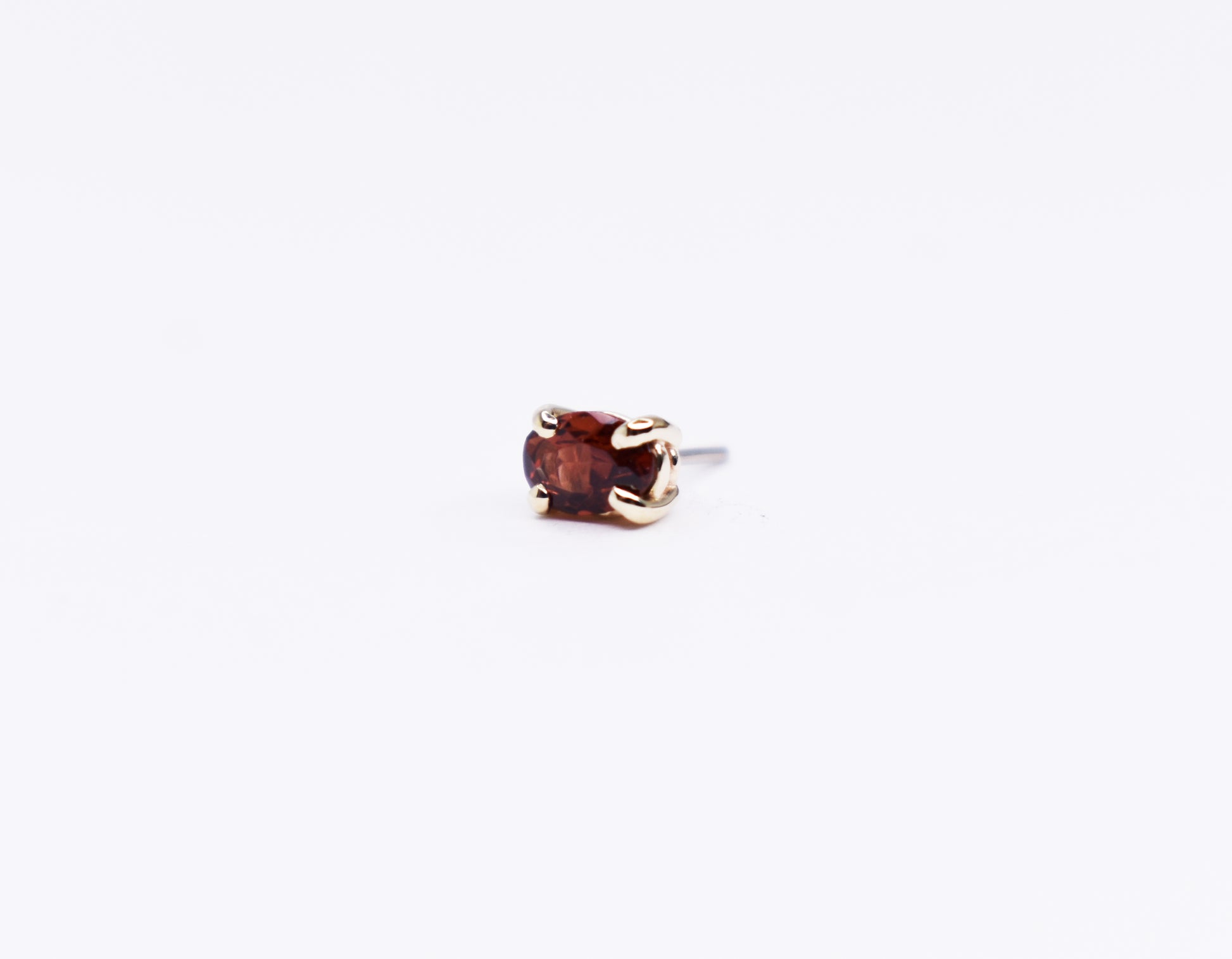 Locally made and handcrafted. This Beautiful Genuine Red Tourmaline is set in a solid 14kt Yellow Gold 4 prong setting