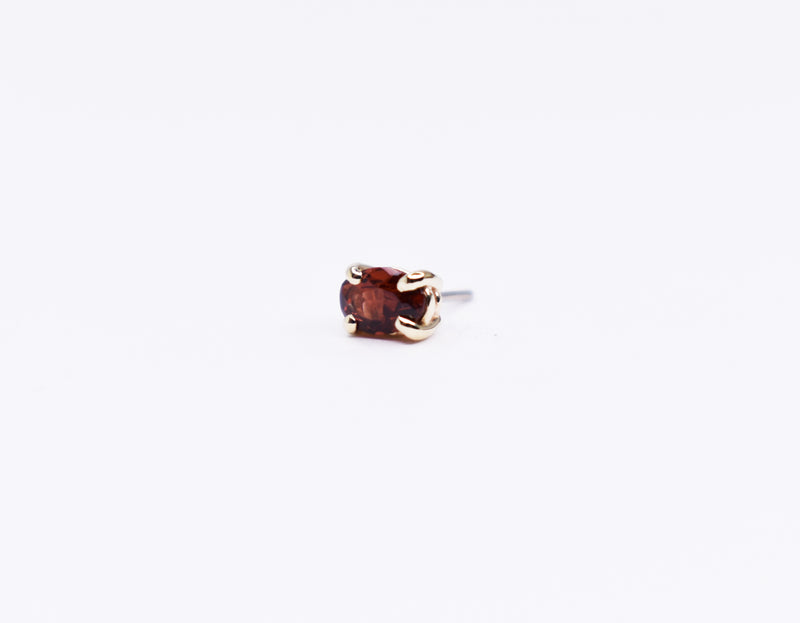 Locally made and handcrafted. This Beautiful Genuine Red Tourmaline is set in a solid 14kt Yellow Gold 4 prong setting